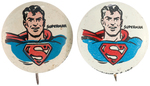 KELLOGG'S PEP HIGH GRADE COMIC  BUTTON SET INCLUDING THE STANDARD AND RARE SUPERMAN VARIETIES.