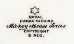 MICKEY MOUSE EXCEPTIONAL PARAGON CHINA SAUCER.