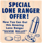 BOTH LONE RANGER CHERRIOS ISSUED  FILM STRIP RINGS COMPLETE WITH FILMS FROM 1949 AND 1951.