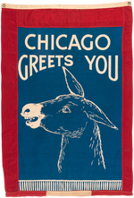 RARE 1940 CHICAGO DEMOCRATIC NATIONAL CONVENTION BANNER.