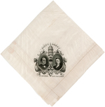 "SOUND MONEY" McKINLEY/ROOSEVELT JUGATE SILK HANDKERCHIEF.