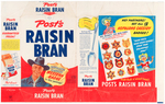 "HOPALONG CASSIDY WESTERN BADGE" POST'S RAISIN BRAN CEREAL BOX WRAPPER.