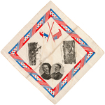 HISTORIC PANAMA CANAL ZONE ROOSEVELT/GUERRERO JUGATE HANDKERCHIEF.