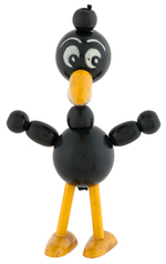 EARLY "DAFFY DUCK" WOOD JOINTED FIGURE.