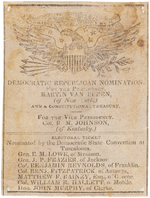 UNLISTED 1836 VAN BUREN/JOHNSON ALABAMA BALLOT.