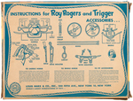 "OFFICIAL ROY ROGERS AND TRIGGER" BOXED MARX FIGURE ACCESSORY SET.
