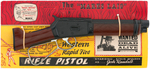 MARX "WANTED: DEAD OR ALIVE - THE MARES LAIG" RIFLE PISTOL ON SMALL STORE CARD.