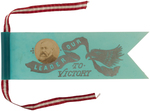 HARRISON "OUR LEADER TO VICTORY" GRAPHIC CELLO RIBBON.