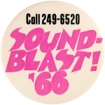 RAY CHARLES & BEACH BOYS "SOUNDBLAST '66" CONCERT BUTTON.