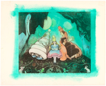 ALICE IN WONDERLAND SIGNED & HAND-COLORED DOROTHY LAKE GREGORY LITHOGRAPH.