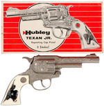 HUBLEY "TEXAN JR." BOXED CAP GUN PAIR.