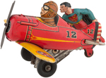 SUPERMAN ROLL OVER PLANE MARX WIND-UP MULTI-COLOR VARIETY.