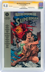 "THE DEATH OF SUPERMAN" #NN 1993 CGC 9.8 NM/MINT - SIGNATURE SERIES WITH SKETCH.