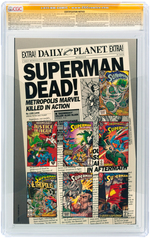 "THE DEATH OF SUPERMAN" #NN 1993 CGC 9.8 NM/MINT - SIGNATURE SERIES WITH SKETCH.