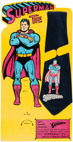 "SUPERMAN TIE" ON PUNCH-OUT STORE DISPLAY CARD.