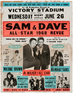 SAM & DAVE "ALL-STAR 1968 REVUE" CONCERT POSTER.