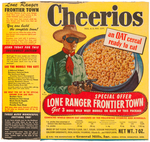 CHEERIOS "LONE RANGER FRONTIER TOWN" CEREAL PREMIUM LOT.