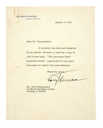 HARRY TRUMAN SIGNED AS PRESIDENT 1948 LETTER.