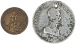 PAIR OF ANDREW JACKSON TOKENS 1824-2 AND 1828-9.