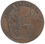 RARE THOMAS SPENCE SATIRICAL TOKEN CELEBRATING HIS IMPRISONMENT.