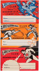 "SUPERMAN-TIM CLUB MEMBERSHIP CARD" LOT.