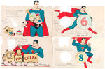 "SUPERMAN" 1940s BIRTHDAY CARD LOT.