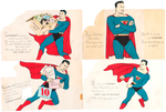 "SUPERMAN" 1940s BIRTHDAY CARD LOT.