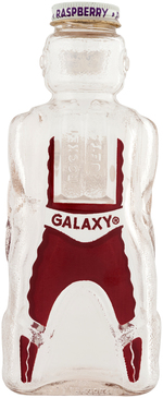 "GALAXY" SPACEMEN SOFT DRINK SYRUP BOTTLES WITH SHIPPING CARTON.