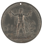 1834 GRAPHIC BRITISH MEDAL COMMEMORATING END OF SLAVERY.