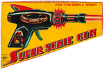 "SUPER SONIC GUN" BOXED FRICTION PISTOL.