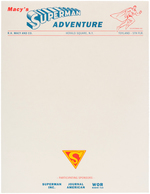 "MACY'S SUPERMAN ADVENTURE" LETTERHEAD & MACY'S THANKSGIVING PARADE CARD.