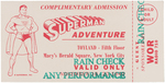 "MACY'S SUPERMAN ADVENTURE" LETTER & RAINCHECK TICKET.