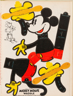 "MICKEY MOUSE WADDLE BOOK" NEAR COMPLETE EXAMPLE WITH RARE BAND.