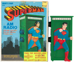 SUPERMAN BOXED RADIO & "FLASHMITE" FLASHLIGHT.