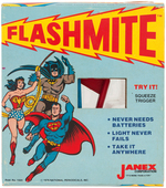 SUPERMAN BOXED RADIO & "FLASHMITE" FLASHLIGHT.