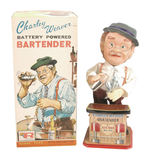 "CHARLEY WEAVER BARTENDER" BOXED BATTERY OPERATED TOY.