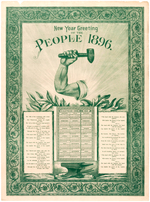 SOCIALIST LABOR PARTY NEWSPAPER “THE PEOPLE” 1896 CALENDAR.