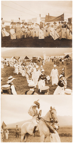 GROUP OF THREE ANTI-SUFFRAGE RALLY PHOTOS.