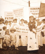 GROUP OF THREE ANTI-SUFFRAGE RALLY PHOTOS.