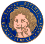 SHIRLEY TEMPLE ENGLISH NEWSPAPER CLUB FIRST SEEN 1938 CLUB MEMBER CARD & PIN.