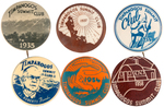 TIMPANOGOS MOUNTAIN 6 RARE LIMITED ISSUE "SUMMIT CLUB" BUTTONS 1935-1958.