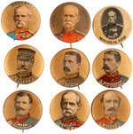 BOER WAR SIX BRITISH MILITARY LEADERS FROM A SET PLUS THREE DIFFERENT GEN. ROBERTS.