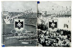 “OLYMPIA 1936” GERMAN TOBACCO PREMIUM 2-BOOK ALBUM SET WITH REAL PHOTO CARDS AND POSTER STAMPS.