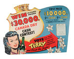 CANADA DRY GINGERALE - TERRY AND THE PIRATES CONTEST SIGN.