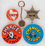 HOUSTON COLTS AND ASTROS FIVE EARLY 1960s ITEMS FROM THE MUCHINSKY COLLECTION.