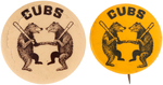 EARLY 1900s PAIR OF CUBS LOGO AND MUCHINSKY BOOK PHOTO SPECIMENS.