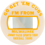 MILWAUKEE FAN GOING TO CUBS GAME W/FAZIO TOURS AND MUCHINSKY BOOK PHOTO SPECIMEN.