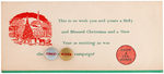 "UNDECIDED" KENNEDY/NIXON BUTTON AND "VOTE FOR NEITHER" PLUS 1960 HARRIS CHRISTMAS CARD.