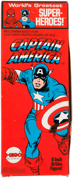 "CAPTAIN AMERICA" BOXED MEGO ACTION FIGURE.