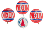 FOUR SCARCE 1972 NIXON NEW HAMPSHIRE PRIMARY BUTTONS.